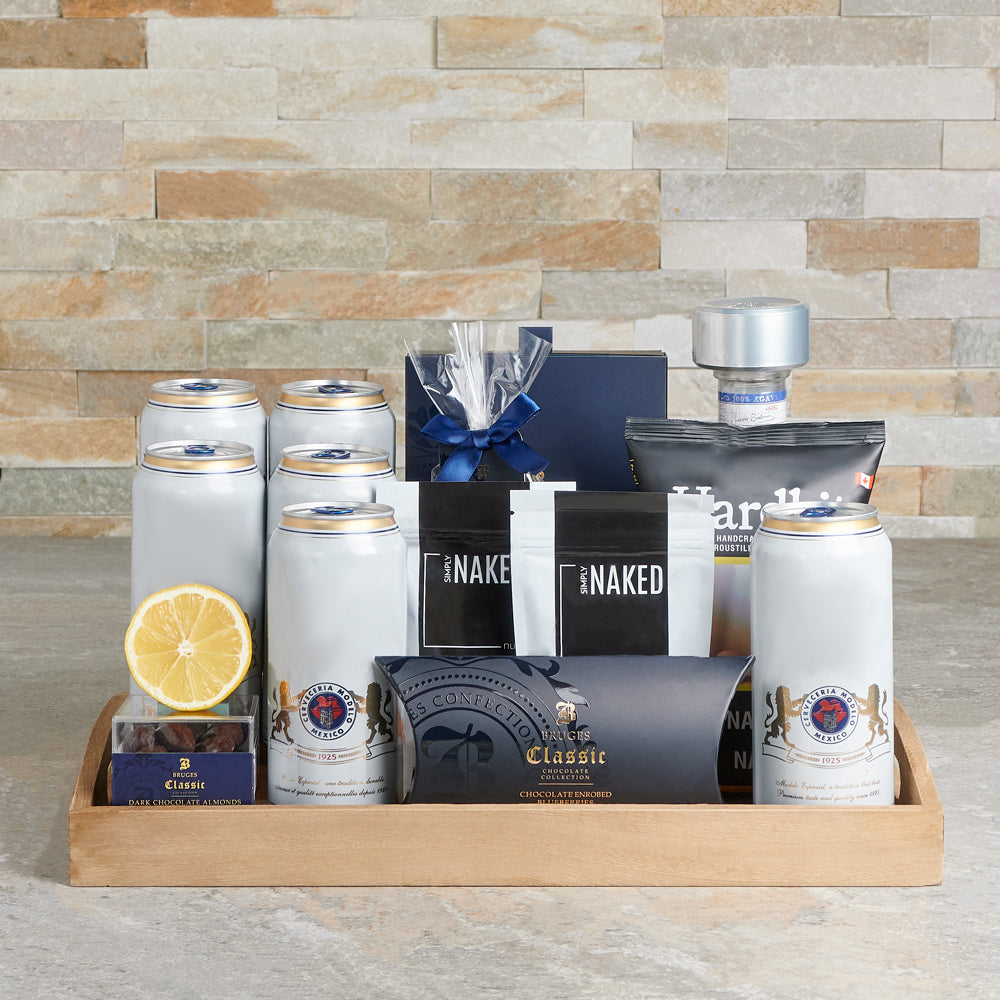 Zesty Cinco De Mayo Basket, beer gift, liquor gift, cinco de mayo gifts, gourmet gift