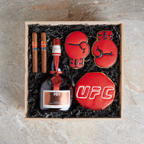 The Champion’s Sweet Victory Liquor Gift Box, liquor gift, cookie gift, liquor, cookie, boxing gift, boxing, sports gift, sports