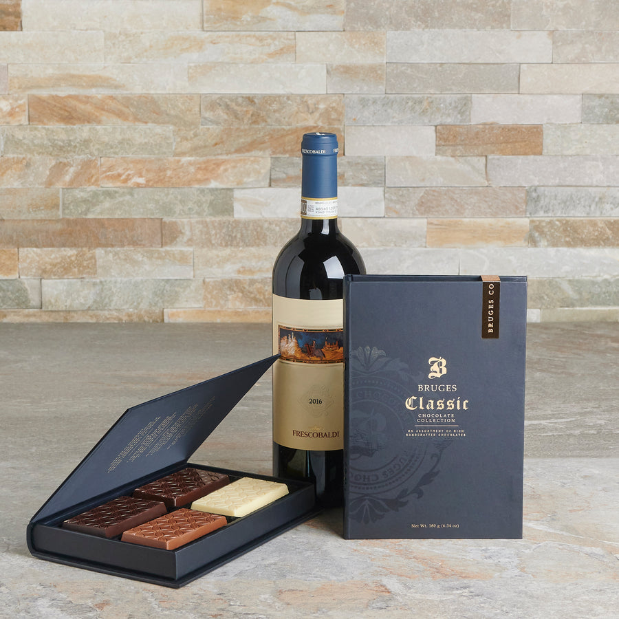 Chocolate is Love Gift Set, chocolate gift, wine gift, wine pairing, wine and chocolate gift, wine, chocolate