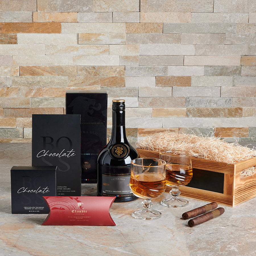 Fabulous Chocolate & Liquor Gift Set, chocolate gift, liquor gift, gourmet gift, chocolate, liquor, glassware