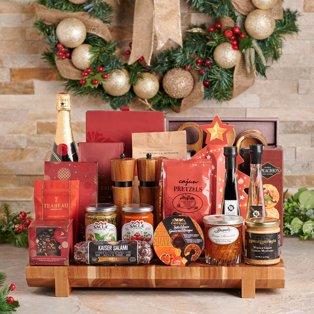 Opulent Christmas Champagne &amp; Chocolate Gift Set, christmas gift, christmas, holiday gift, holiday, champagne gift, champagne, sparkling wine gift, sparkling wine, gourmet gift, gourmet