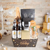 Santa’s Beer & Snack Basket, christmas gift, christmas, holiday gift, holiday, gourmet gift, gourmet, chocolate gift, chocolate, beer gift, beer