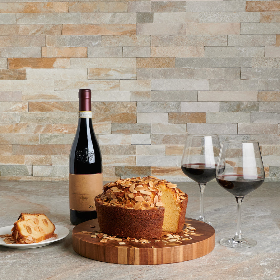 Wine,  Gift Basket,  Canada Delivery,  Cake,  Wine Set,  coffee cake,  cutting board,  Mother's Day,  gourmet gifts,  gourmet