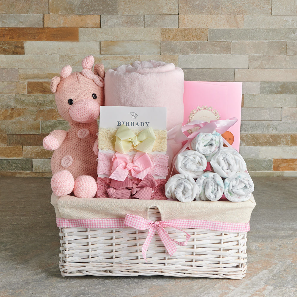 It's A Girl Gift Basket, baby gift, baby, baby girl gift, baby girl, baby shower gift, baby shower