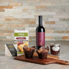 Gourmet Snack & Muffins Gift Basket, muffins, wine, crackers, brie, cheese, jam, strawberry, gift baskets, wine gift baskets, muffin gift baskets, baked goods