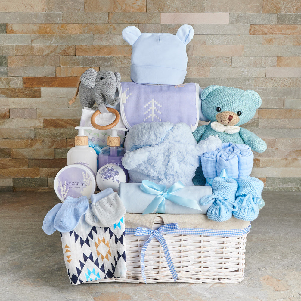 Luxe Baby Boy & Spa Gift Set, baby gift, baby, baby boy gift, baby boy, baby shower gift, baby shower
