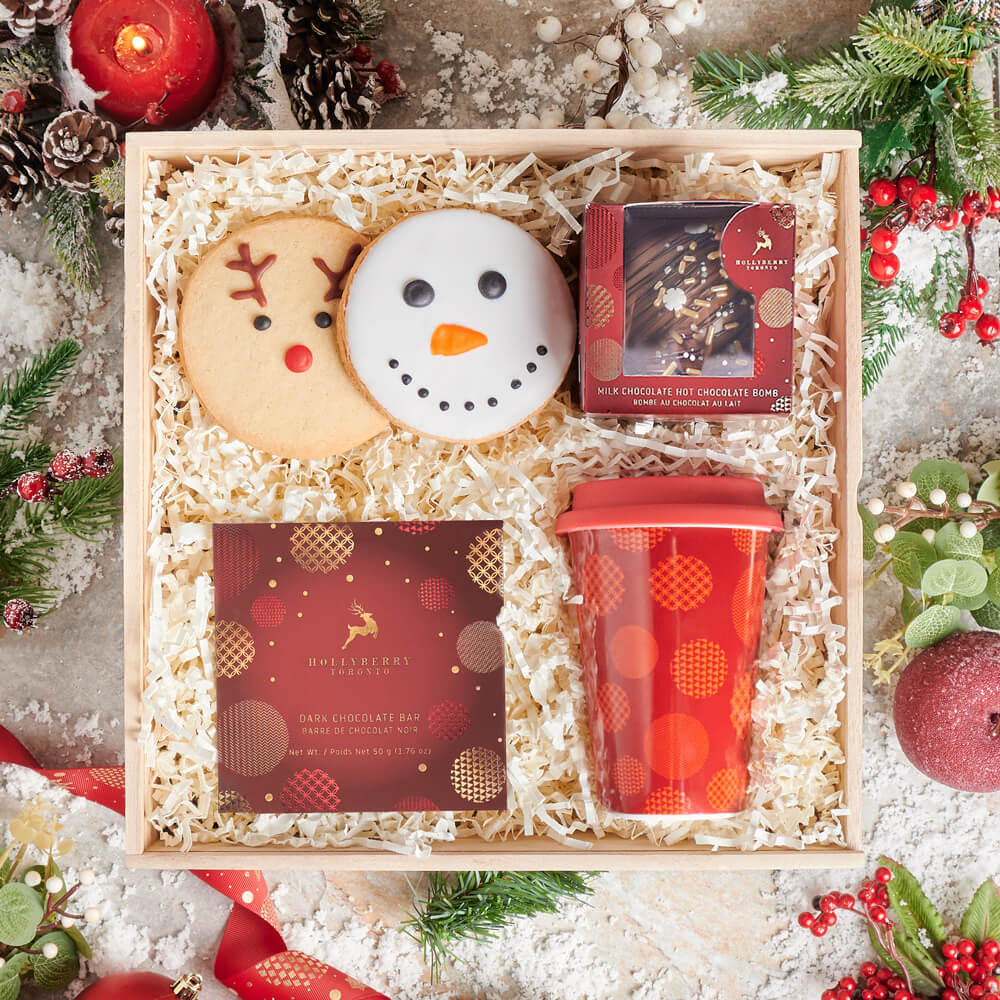 Sweet &amp; Simple Christmas Basket, christmas gift, christmas, holiday gift, holiday, gourmet gift, gourmet, chocolate gift, chocolate