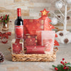 The Cheerful Holiday Wine & Chocolate Gift Set, christmas gift, christmas, holiday gift, holiday, wine gift, wine, chocolate gift, chocolate, gourmet gift, gourmet
