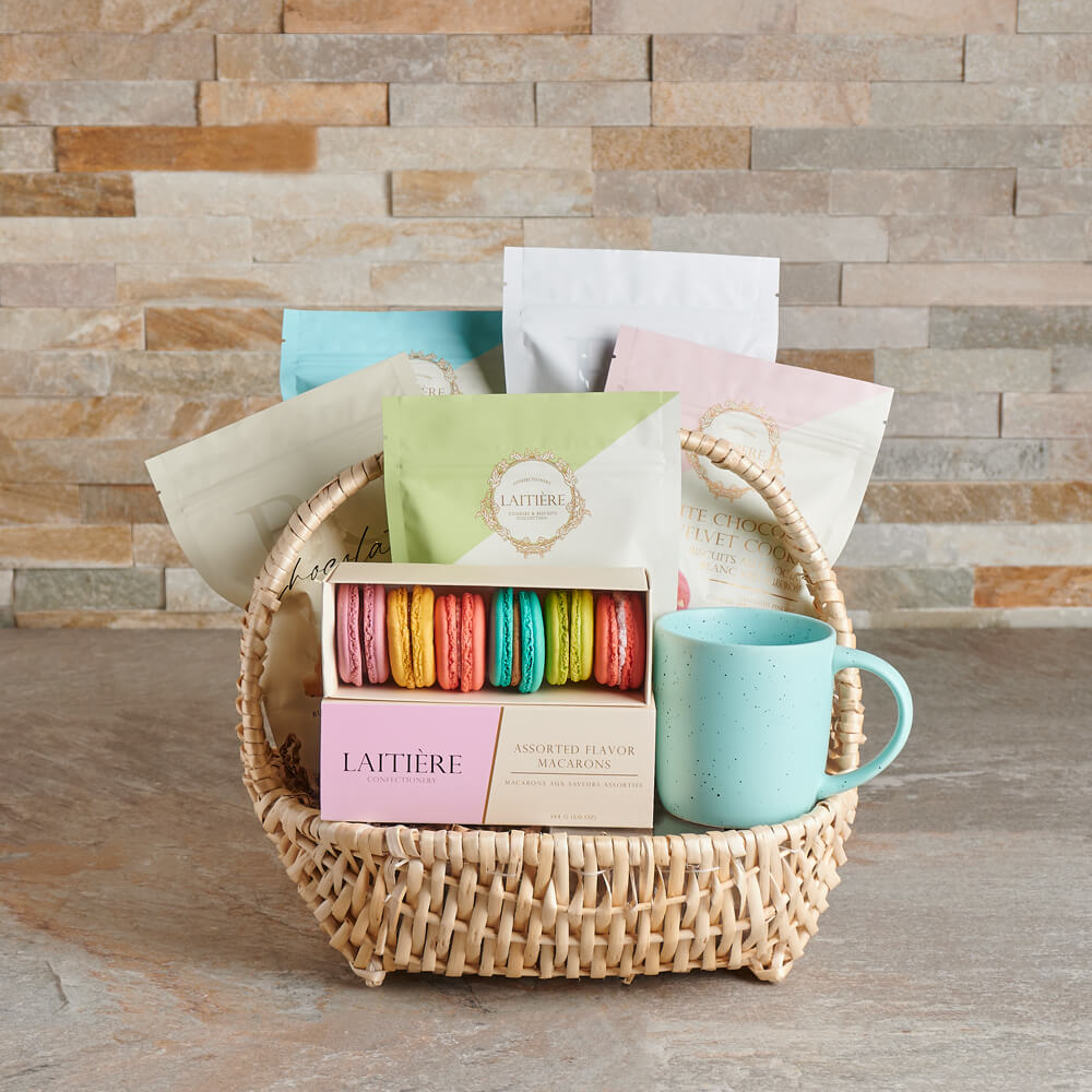 The Ultimate Cookie Gift Basket, cookie gift, cookies, shortbread gift, shortbread, gourmet gift, gourmet, macaron gift, macarons, macaron