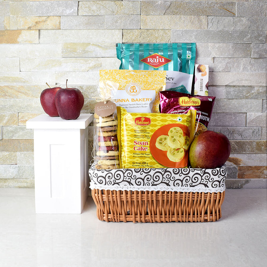 TRUE ESSENCE OF DIWALI GIFT BASKET, Diwali gift basket, Diwali hampers, gourmet gift baskets, corporate Diwali gifts