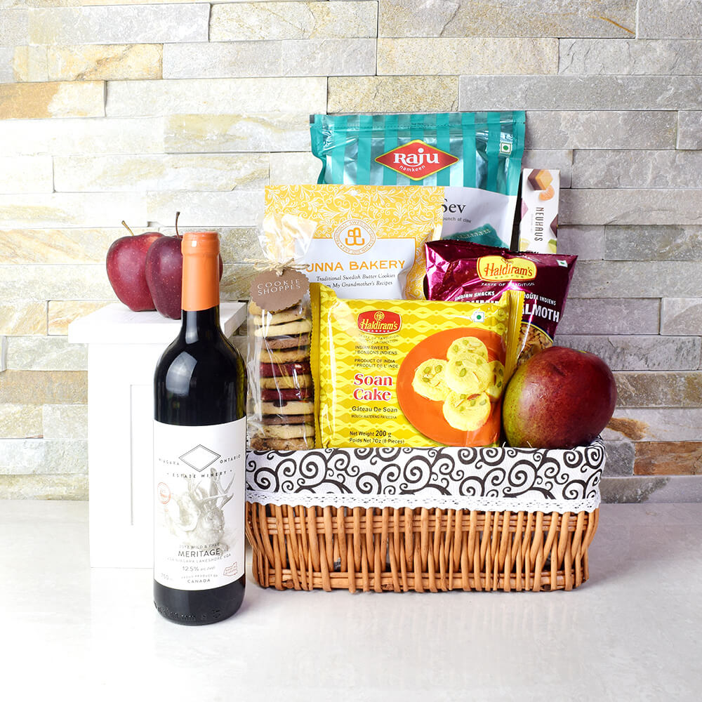 WISHES & DISHES FOR DIWALI GIFT BASKET, Diwali gift basket, Diwali hampers, gourmet gift baskets, corporate Diwali gifts
