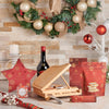 Yuletide Liquor & Snack Gift Basket, christmas gift, christmas, holiday gift, holiday, gourmet gift, gourmet, liquor gift, liquor