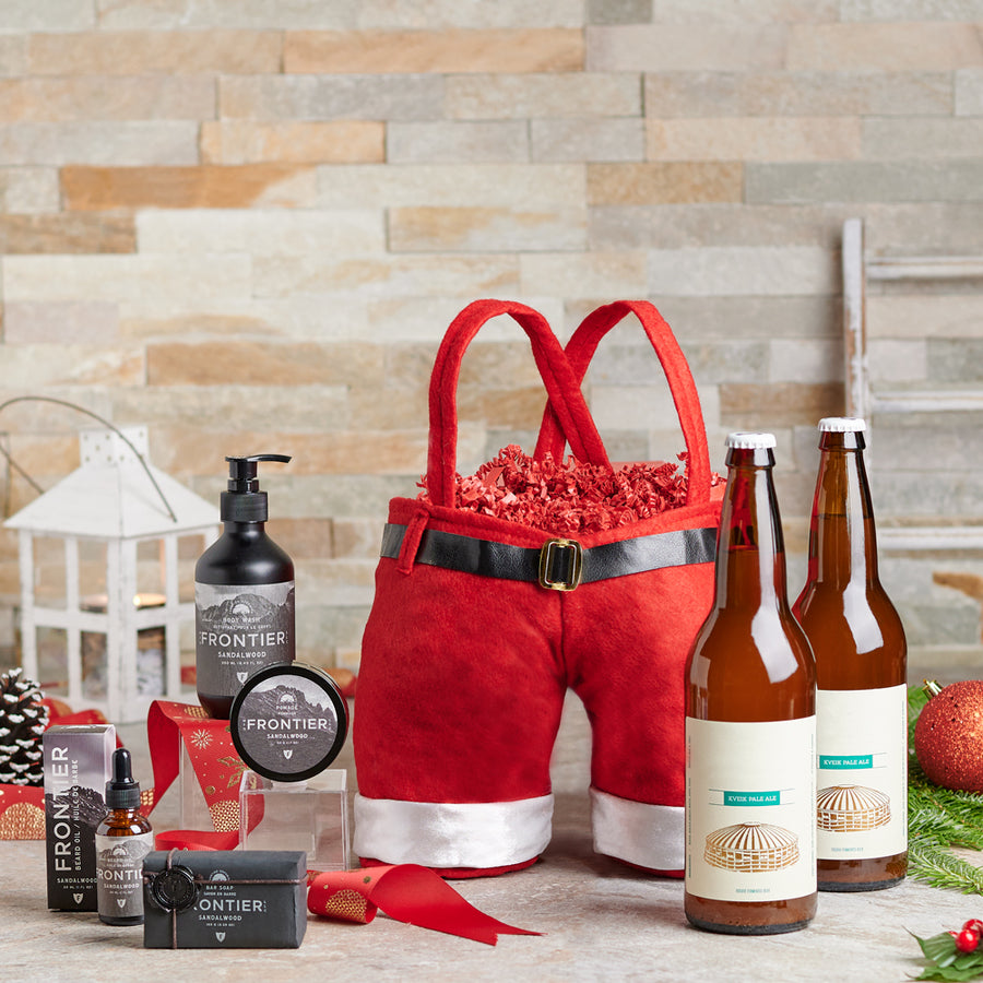 Slick n' Suave Grooming & Beer Gift Basket, Christmas gift baskets, beer gift baskets, gifts for guys, spa gift baskets