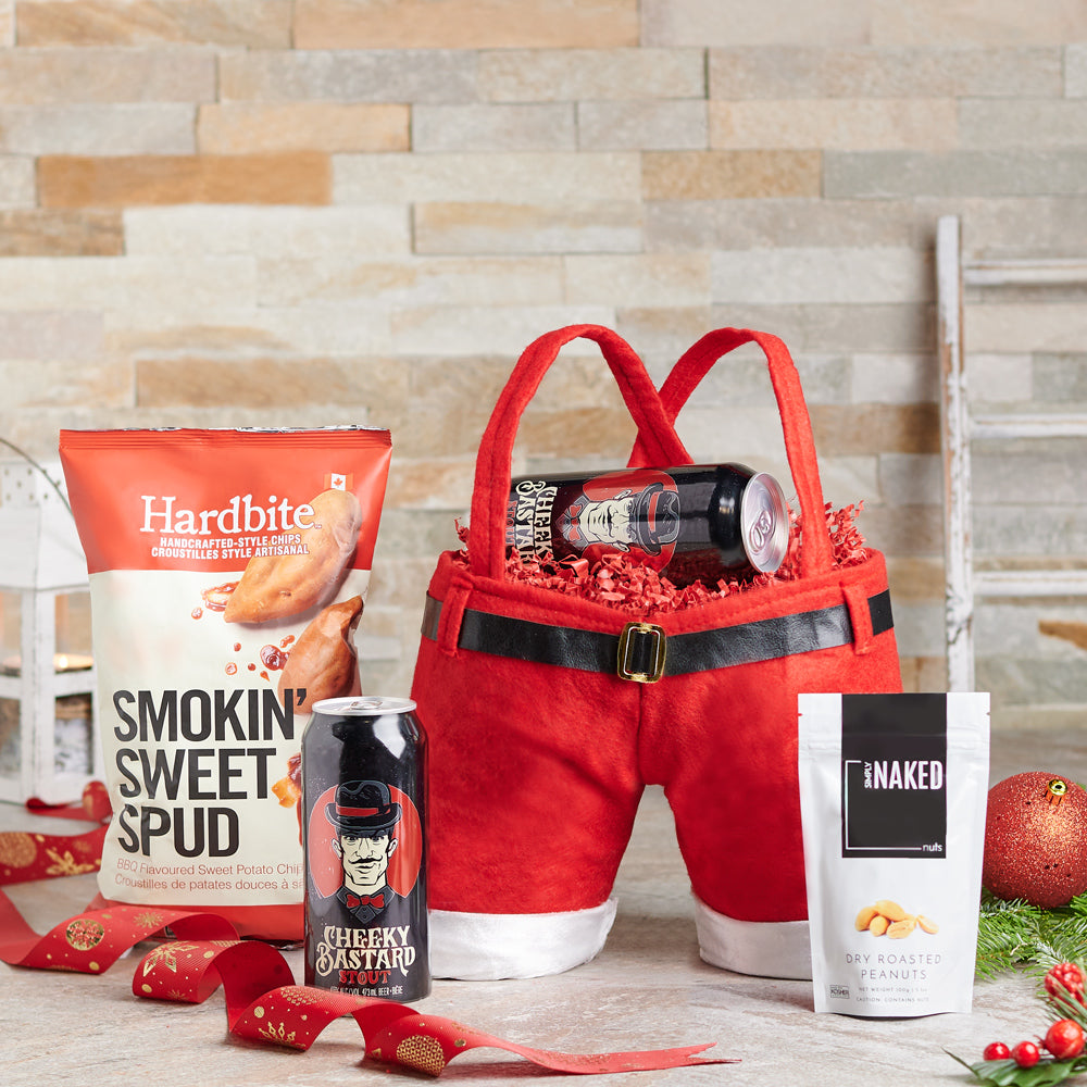 Merry Christmas Beer &amp; Treats Gift Basket, Christmas gift baskets, beer gift baskets