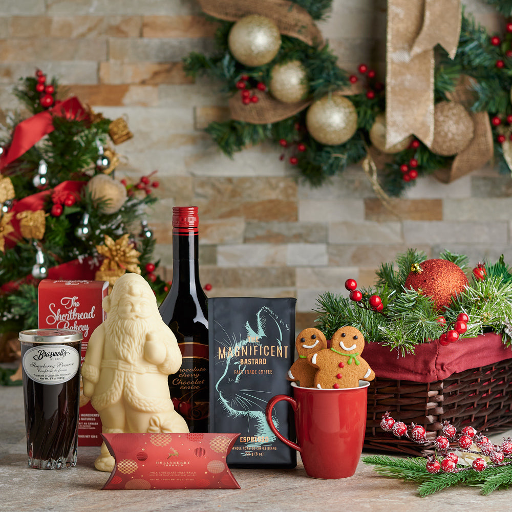 Liquor Gift Basket,  spirits,  cookies,  Chocolate,  coffee beans,  Coffee,  gourmet,  Christmas Gift Baskets, christmas gift basket delivery, delivery christmas gift basket, spirits basket canada, canada spirits basket, toronto