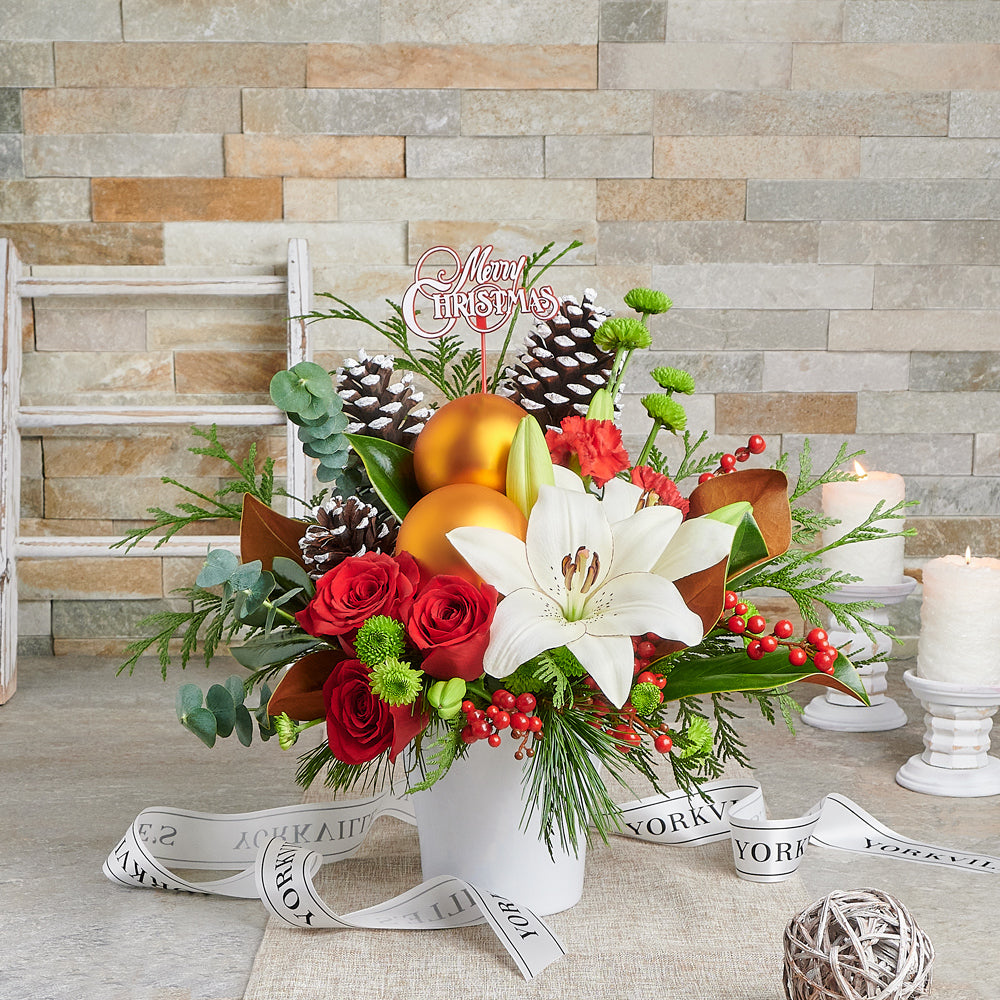 flowers,  Floral Gift,  christmas,  holiday,  floral arrangement,  christmas arrangement,  Set 24019-2021, holiday flowers delivery, delivery holiday flowers, christmas arrangement canada, canada christmas arrangement, toronto