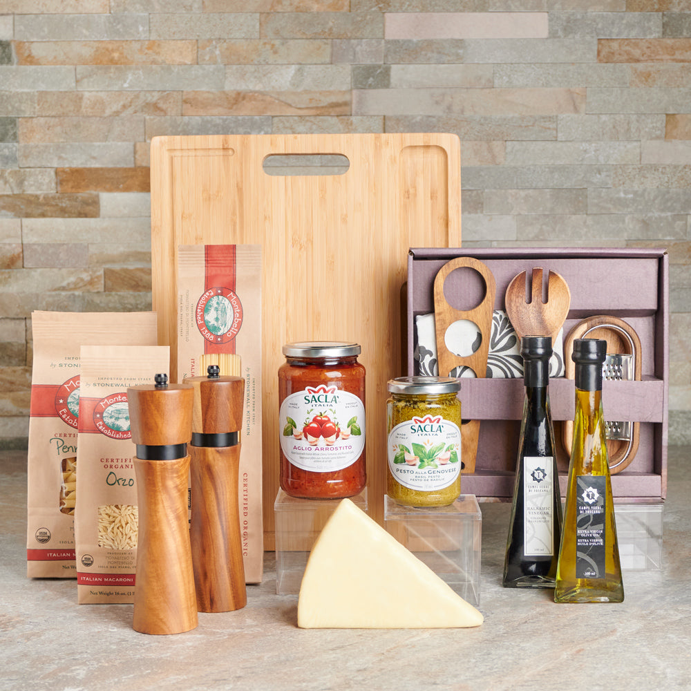 Gourmet Cheese &amp; Pasta Gift Set, Pasta Gift Baskets, Gourmet Gift Baskets, Canada Delivery