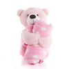 Pink Hugging Blanket Bear, Baby Toys, Plushy Toys, Baby Gifts, Baby Plushies, Canada Delivery