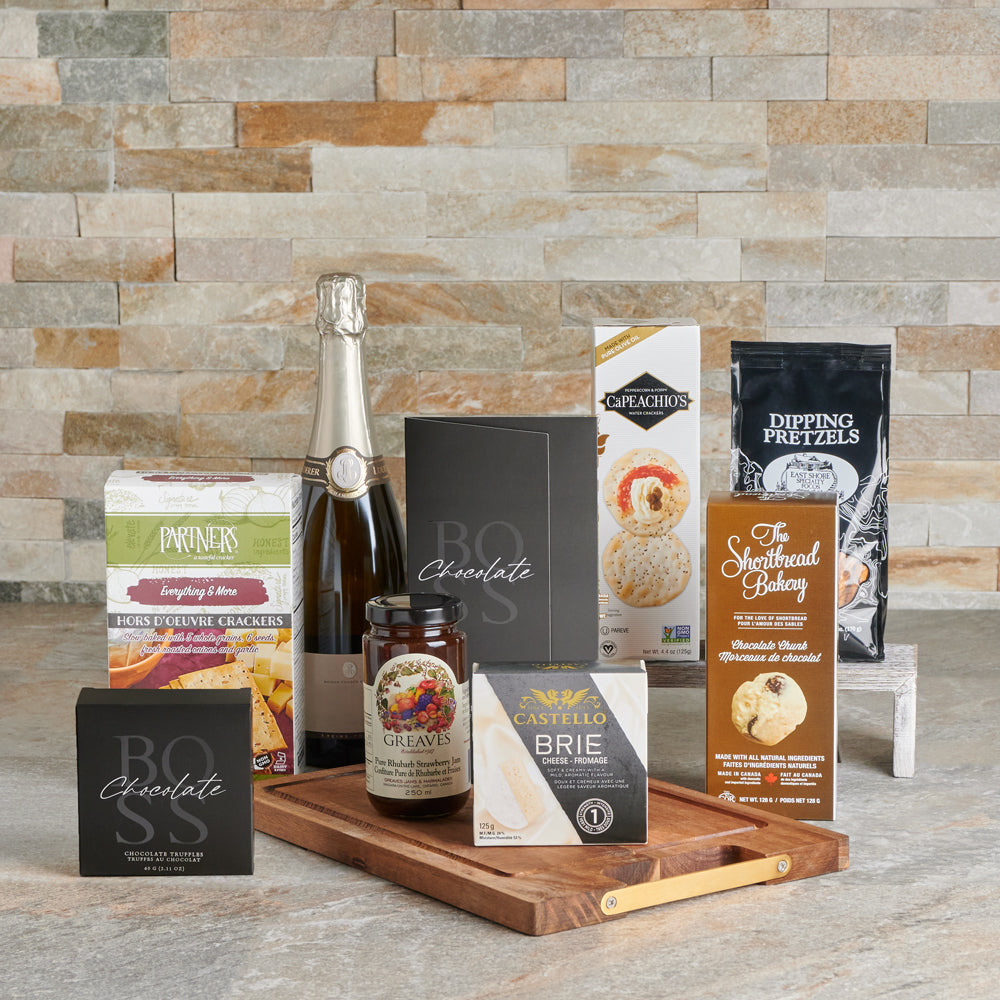 Cheese and Chocolate Celebration Board, Champagne Gift Baskets, Gourmet Gift Baskets, Chocolate Gift Baskets, Canada Delivery
