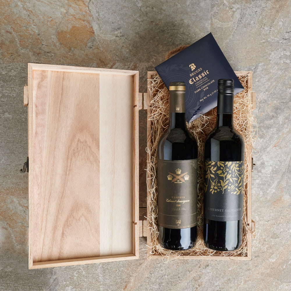 Wine Duo Gift Basket, Wine Gift Baskets, Canada Delivery