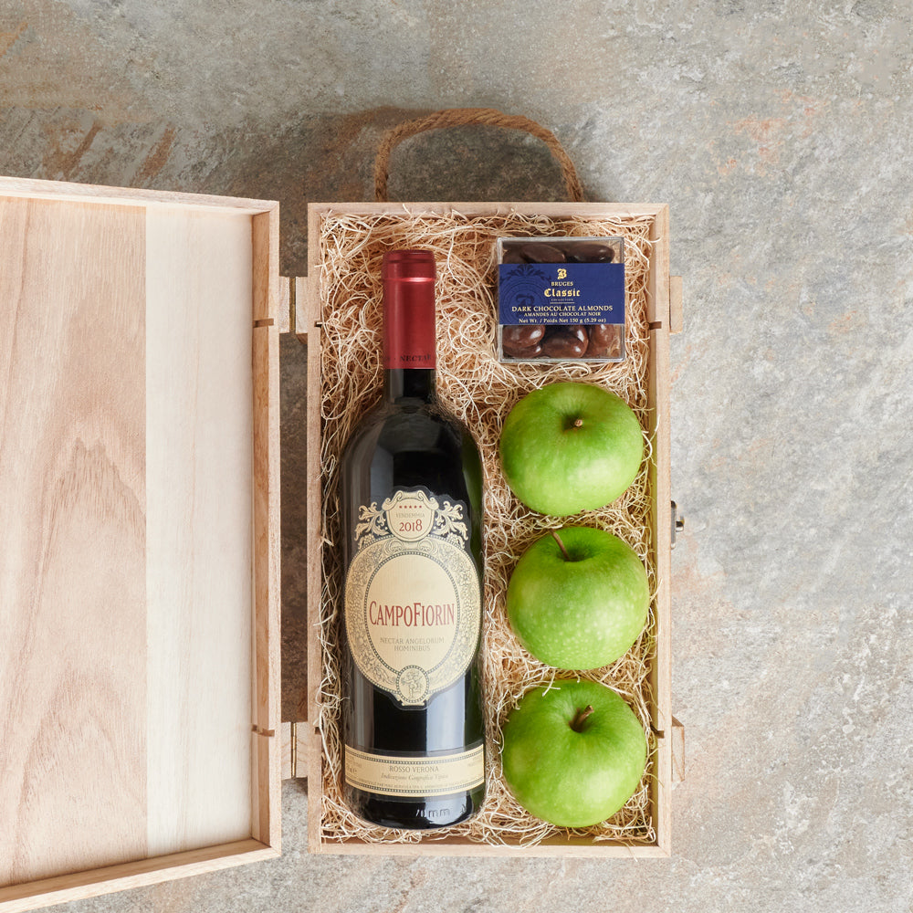 The Milan Wine Crate, Gourmet Gift Baskets, Wine Gift Baskets, Canada Delivery