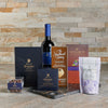 Chocolate Lover’s Delight Gift Set with Wine – Wine gift baskets – Canada delivery, wine, wine gift baskets, gourmet gift baskets, gift baskets, baskets, chocolate truffles, chocolate, shortbread, chocolate shortbread, chocolate blueberries, blueberries, chocolate assortment, chocolate almonds, almonds, earl grey tea, tea, marble serving board, serving dish